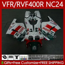 OEM Castrol Red Blk Body Honda RVF400R VFR400 R VFR400R NC24 V4 87 88 Bodywork 78NO.18 RVF400 RVF VFR 400 R 400RR 87-88 VFR 400R VFR400RR 1987 1988 오토바이 페어링