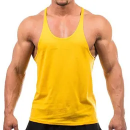 Camisetas sin mangas para hombres Algodón para hombre Culturismo O Cuello Gimnasio Fitness Singlet Moda Masculina Camisa sin mangas Deporte Entrenamiento Camiseta Cl312v