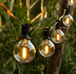 24.6フィートの妖精のひもライトG40 LEDの電球グローブパーティーガーランド暖かい白15クリアヴィンテージ電球装飾的な屋外裏庭