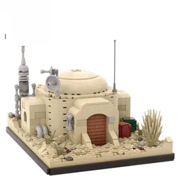 宇宙戦争村の砂漠Eisley-Cantina Tatooine Slums Home EscapeからJedha Fight Spacecraft Nano Falcon Building Block Toy G1204