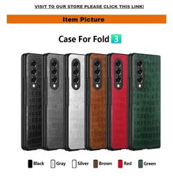 Custodie per cellulari premium in pelle PU modello coccodrillo per Samsung Galaxy Z 3 Flip Fold2 Fit Designer Anti drop Fold3 Conque Luxury Phone Shell