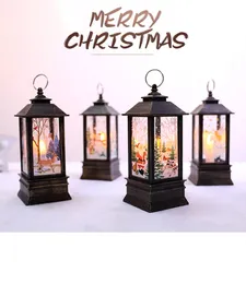 Christmas portable led small oil lamp shopping mall window bar restaurant interior decoration flame lamps decorations supplies