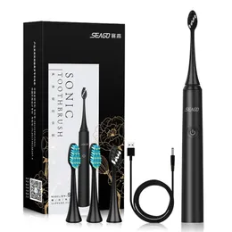 Seago Sonic Electric Toothbrush S2 USB Akumulator ulepszony Ultradźwiękowy Podróż Szczotki do zębów Wybielanie Zdrowy prezent 220224