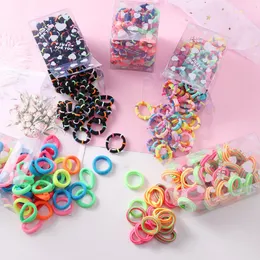 50PCS/Lot 3CM Children Small Elastic Rubber Bands Candy Color Hair Tie For Girls Kids Ponytail Holder Cute Baby Hair Accessories