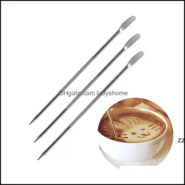 Coffeeware Kitchen, Dining Bar Home & Garderista Cappuino Espresso Coffee Art Needles Tamper Needle Creative Stainless Steel Fancy Coffees S