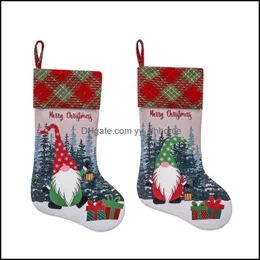 Christmas Decorations Festive & Party Supplies Home Garden Stockings Gnome Buffalo Plaid Kids Gift Treat Bags Holiday Xmas Tree Fireplace De