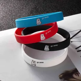 Personlighet Gå bort Rolig katt Silicone Rubber Armband Trendiga Män Armband Bangles Presenter för Kvinnor