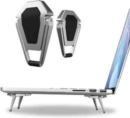 Mini Görünmez Laptop Standı PAD-2PACK (4 adet) Alüminyum Soğutma Bilgisayar Klavye Dağı Kickstand, Ergonomik Hafif Dizüstü Bilgisayar Masası MacBook Pro / AIR için Standı