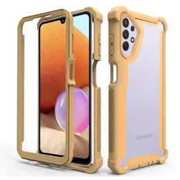 Mobiltelefonfall Rensa akrylförsvarare Telefonfodral för iPhone 15 13 12 Mini SE2 SE3 8 7 Plus XR XS Max E A13 A23 A33 A53 A73 A03 Core A03S A03 Hybrid PC Thick TPU Edge 36