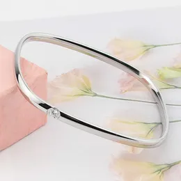 Crystal Titanium Steel Love Bangle Bracelet For Women Closed