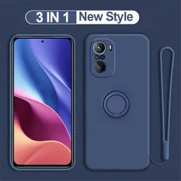 Flüssigsilikon-Ring-Handyhüllen für Xiaomi Redmi Note 10 Pro Note 10 S Note 10 S