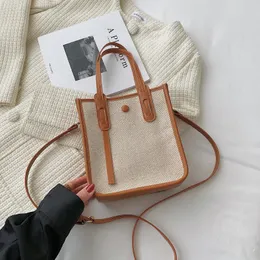 イブニングバッグキャンバスブランドデザイナースモールプーレザークロスボディ女性のための短いハンドルが付いている2021シンプルな肩のハンドバッグと財布
