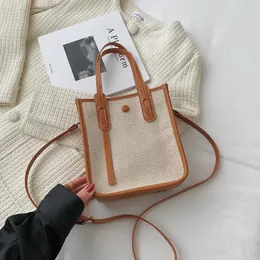 Kvällspåsar kanfas varumärkesdesigner Små PU Läder Crossbody med kort handtag för kvinnor 2021 Enkla axelhandväskor och plånböcker