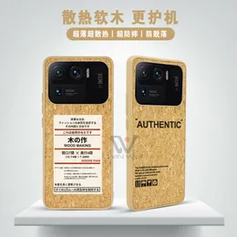 Casos de telefone à prova de choque resistente sujeira para Xiaomi 11ultra Natural Amigável Ambiental Cortiça Logo Costume Caixa Protetora