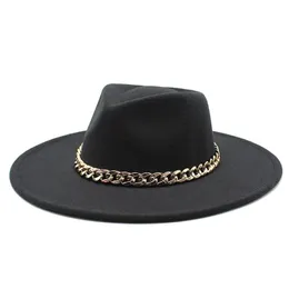 Fedora-Hut für Männer und Frauen, Imitation Wollfilzhüte, einfacher britischer Stil, supergroße Krempe, Panamahüte mit Hochzeitskappen
