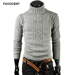 Favocent Male Sweater Pullover Män Male Brand Casual Slim Tröjor Män Solid High Lapel Jacquard Hedging Mäns Tröja XXL 211006