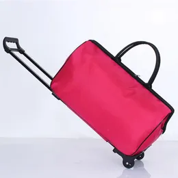 Bavullar Kadınlar Haddeleme Bagaj Çantası Seyahat Arabası Bavul Tekerlekler ile Unisex Büyük Kapasiteli Çantalarda Taşıma