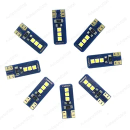 50Pcs/Lot White T10 W5W 3030 6SMD LED Canbus Error Free Car Bulbs 168 194 2825 Clearance Lamps License Plate Reading Lights 12V