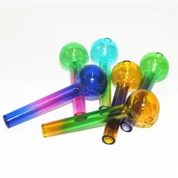 Colorido Pyrex Glass Oil Burner Pipe Bubbler fumando tubos de água Tubacco Hand Pipes Catcher de cinzas