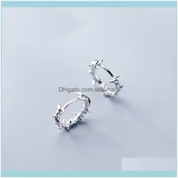 Charm juvelymlovea ren 925 sterling sier hoop örhänge taggtråd s925 örhängen för kvinnor flicka tonåring smycken droppleverans 2021 vzsaj