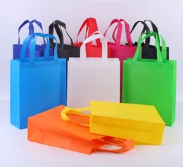 Olorful Folding Bag Non-Woven Foldbara Shopping Väskor Återanvändbar miljövänlig Ladies Storage