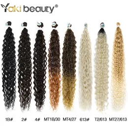 Facotes de cabelo cacheados sintéticos de 28/30/32 polegadas, pachotes de cabelo orgânicos para mulheres 3/6/9pcs por Yaki BeautyFactory Direct Direct