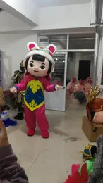 Kinesisk baby flicka maskot kostym för reklam för fest tecknad karaktär Mascot kostymer gratis frakt support anpassning