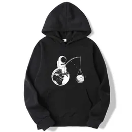 Fashion Brand Men's Hoodies Astronaut funny design printing Blended cotton Spring Autumn Male Casual hip hop Sweatshirts hoodie 210715