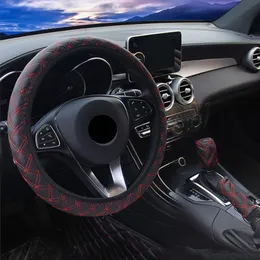 Steering Wheel Covers 1pc Car Cover Accessories Interior Leather Cubre Volante Deportivo Pokrowiec Na Kierownice Universal CoprivolanteSteer