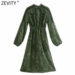 Zevity Frauen Sexy Spitze Patchwork Schlange Haut Druck Perspektive Midi Kleid Femme Elastische Taille Split Vestido Party Tuch D4856 210603