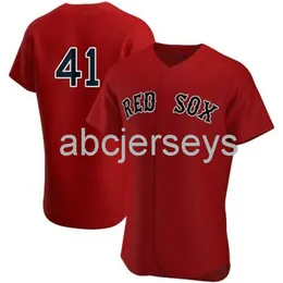 Maglia da baseball personalizzata cucita Chris Sale # 41 Red Ver1 XS-6XL