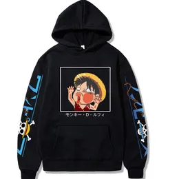 Anime One Piece Partsed Men / Women Kawaii Hoodie с длинным рукавом толстовка с длинным рукавом Смешные вершины Y0804