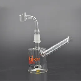 Dunkin Dabs American Runs on Dabs Mini Glass Beaker Bong Mini Ash Catcher Hookah Matrix Recycler Bong z szklanymi rurami palnika oleju