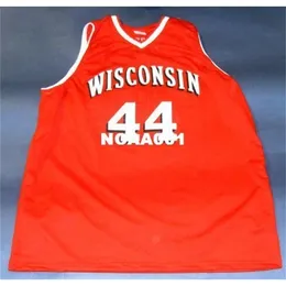 Vintage 21s # 44 Frank Kaminsky Custom Wisconsin Badgers College Jersey Storlek S-4XL eller Anpassat något namn eller nummer Jersey