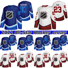 Connor McDavid 2022 All-Star Jersey 97 Kirill kaprizov 8 Alex Ovechkin 23 Adam Fox 43 Quinn Hughes 61 Mark Stone 36 Jack Campbell maglie da hockey