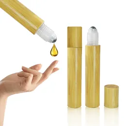 15ml Bamboo Roll-on Perfumy Butelka Krem Krem Do Eye Case Container Butelki kosmetyków do perfum Essential Oil W0060