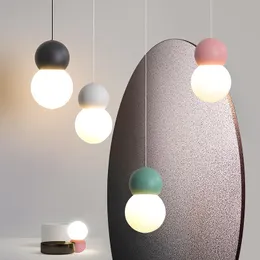 Lâmpadas pendentes de celebridades da web moderna inspira Creative Glass Candelier Multi-Color Gourd Sala de jantar Cama de cama Magic Bean Iluminação