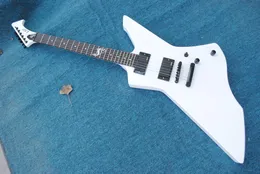 New white 6 strings James Hetfield electric guitar metallic team used custom snakebyte-guitar rosewood fretboard guitarra 9V active pickups