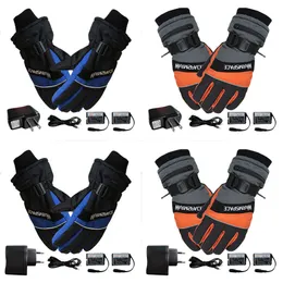 Younar Winter Electric Heated Gloves Windproof Cycling Warm Heating Skiing Gloves USB Powered Heated Bicycle Motorcycle Gloves H1022