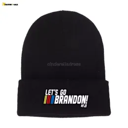 As Letras Eleitorais dos EUA Impresso Unisex Chapéu De Malha Moda 2021 Inverno Quente Deixe Vamos Brandon Crianças Meninos Meninas Chapéu de Lã Esqui Hip Hop Beanie Crânio Capela Presentes FDC03