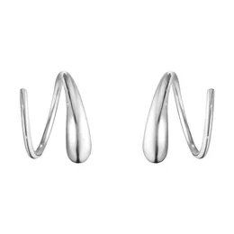 European And American Style Stud 925 Sterling Silver Earrings Spiral Shape Simple Light Fashion All-Match Jewelry Accessories