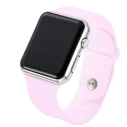 Wristwatches 2021 LED Watch Pink Strap For Digital Silicone Band Women Men Wrist Watchband Montre Femme