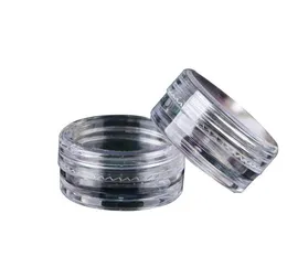 2021 1ml / 1g plast tomt ansikte grädde burk kosmetisk prov Klar kruka akryl smink Eyeshadow läpp Balm Nail Art Piece Container Bottle Travel