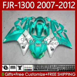 OEM FALTINGS ل YAMAHA FJR-1300 FJR 1300 A CC FJR1300 07 08 09 10 11 12 Moto Body 108NO.63 FJR-1300A 2008 2009 2012 2012 2012 FJR1300A 01-12 هيكل السيارة كيت سماوي المعادن