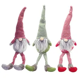 Non-woven hatt med långa ben handgjorda gnome santa jul figurer prydnad dekorationer leksaker