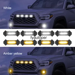 För 2016-2020 Toyota Tacoma Bil Styling Tillbehör LED Grille Amber Lights 12V 4PCS / Set Front Lighting Kit