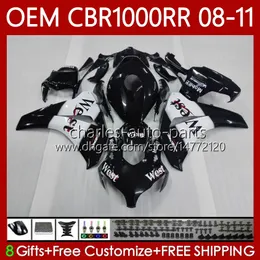 Injection mold For HONDA Body CBR1000 CBR 1000 RR CC 08-11 Bodywork 60No.5 black west blk CBR 1000RR 1000CC CBR1000RR 08 09 10 11 CBR-1000 2008 2009 2010 2011 OEM Fairing