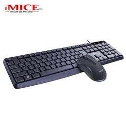KM-520 104 Keys Universal Waterproof And Non-Slip USB Wired Gaming Keyboard Mouse Kit for Home Game Office