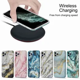 Marble Stone Soft IMD TPU Gel Cases For Iphone 13 Pro Max 2021 iphone13 12 Mini 11 XR XS X 8 7 SE Flowing Gold Natural Granite Rock 360 Full