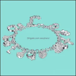 Bracelet Babyllnt Sier Bracelets Pour Femmes 925 Sterling Bijoux Bracelet Mti Charmes Bracelet Fête De Mariage Drop Delivery 2021 Vntoc